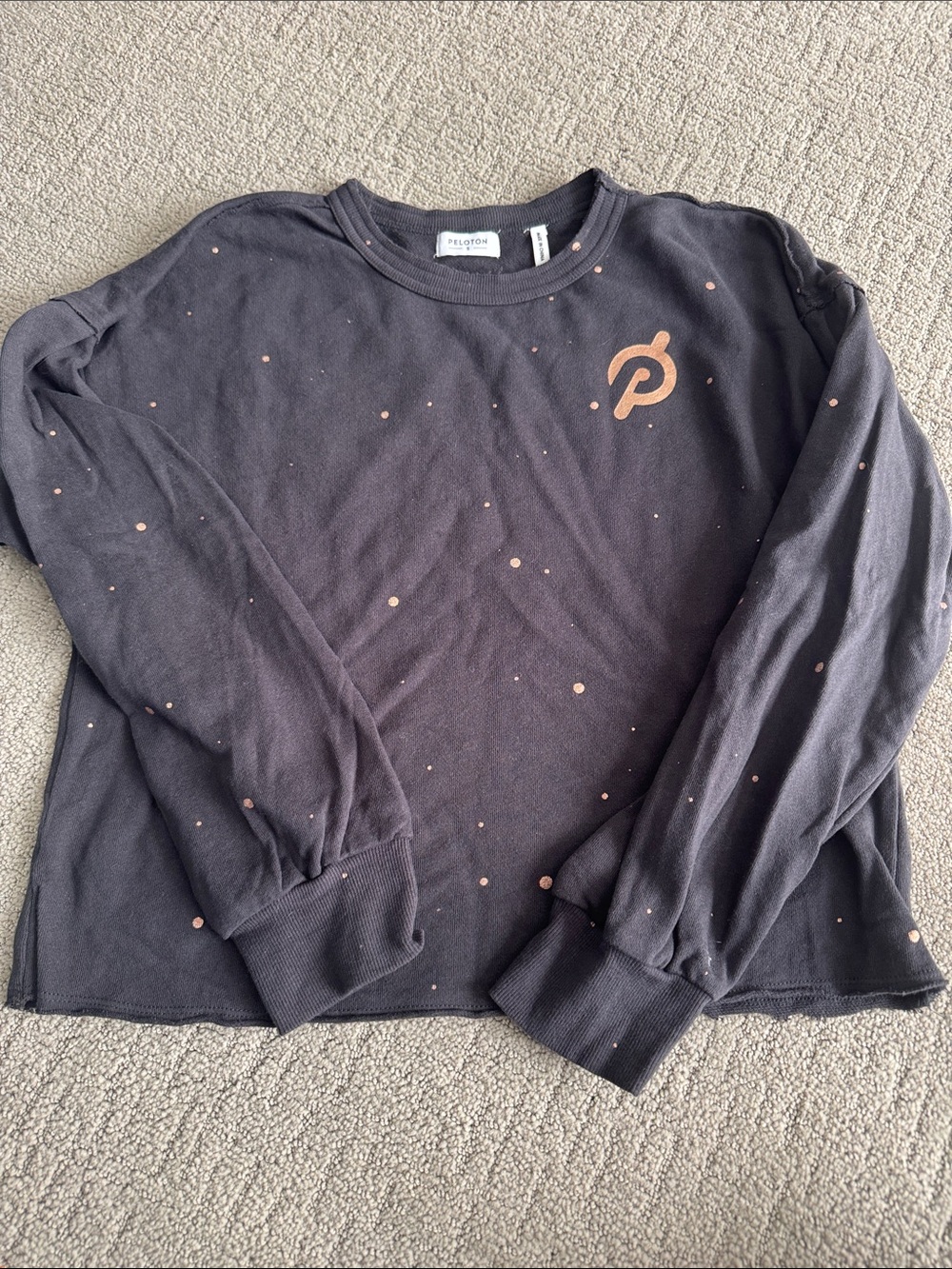 Peloton Black Pullover with Rose Gold Accent